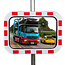 SalesBridges Traffic Mirror- Rectangle -White Frame with Red Reflectors