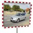 SalesBridges Traffic Mirror- Rectangle -White Frame with Red Reflectors
