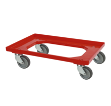 Plastic Transport dolly for Euro Container EUROBOX 60x40 cm Red
