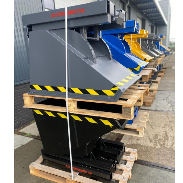 Chip Container Automatic 2300L Tipper Container with Rollover System MC-Model