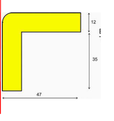 Edge protection PU Foam Yellow/Black Corner protection Type H