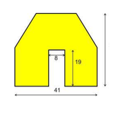 Edge protection Clip-On PU Foam Yellow/Black Corner protection Type BB