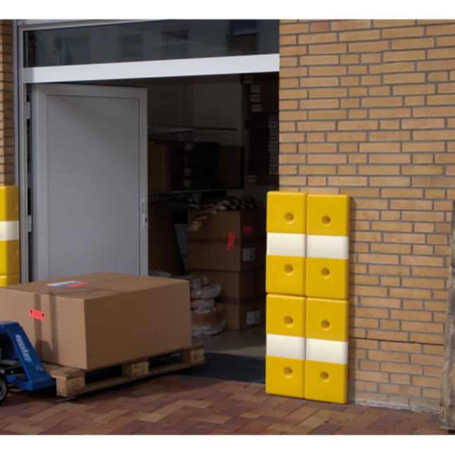 Wall Protection signal colour yellow 250 mm x 600 mm  x 50 mm, RA 1 Reflective foil