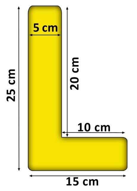 Wall Protection signal colour yellow 250 mm x 600mm x 150 mm RA 1 Reflective foil