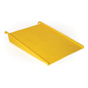 4 Drum Plastic Pallet, 66 Gallon Spill Capacity Without Drain, Yellow