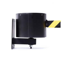 Heavy Duty Retractable Barrier XL 23m Belt Length, Wall-Mount, Yellow/Black