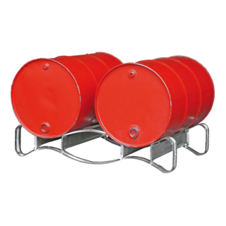 Drum Pallet, 2x 200 L Drums, Galvanized.