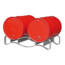 SalesBridges Drum Pallet, 2x 200 L Drums, Galvanized.