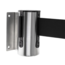 SalesBridges Wall-Mounted Demarcation 2 m Black Tape, Stainless steel Holder