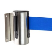 Wall-Mounted Demarcation  2 m BlueTape, Stainless steel  Holder