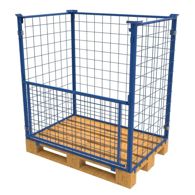 Steel Cage Container with Folding Window – 1200 × 800 × 1200 mm - 1000 kg