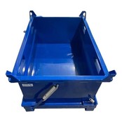 Chip Container 500L (17.7cu ft) with Lifting Eyes Hinged Bottom waste Container for Forklift and Crane BB-Model