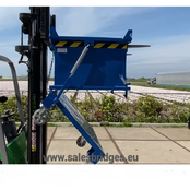 Chip Container 500L (17.7cu ft) with Lifting Eyes Hinged Bottom waste Container for Forklift and Crane BB-Model