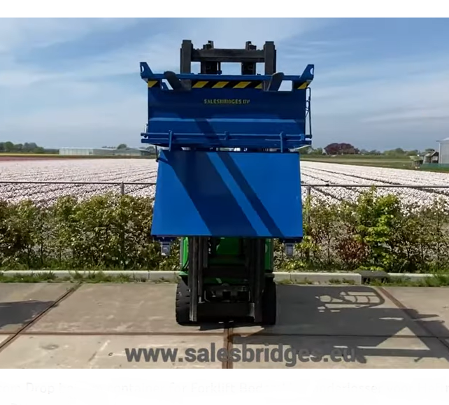 Chip Container 1000L (35.3 cu ft)  with Lifting Eyes Hinged Bottom Tipper Container for Forklift and Crane BB-Model Chip Container 1000L (35.3 cu ft)  with Lifting Eyes Hinged Bottom Tipper Container for Forklift and Crane BB-Model
