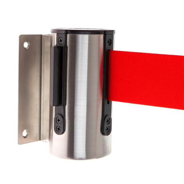 Wall-Mounted Demarcation 2m Blue Tape, Stainless Steel Holder
