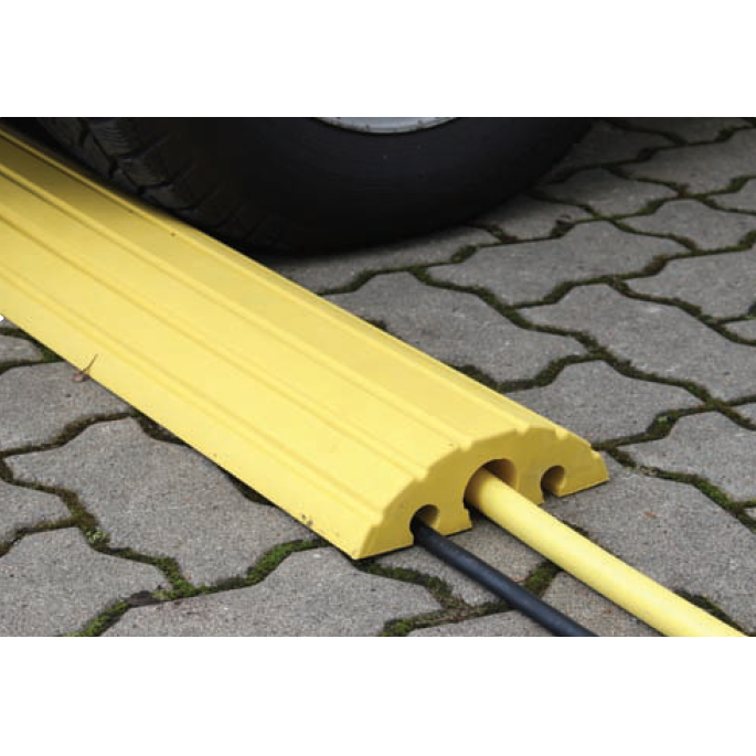 Cable Bridge PVC Up to 40 Tons, Hose Cable Protection 40mm Ø-Yellow