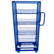 Order Picking ShelvesTrolley 70x40x156cm with 4 Mesh Shelves. Demountable,