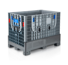 Folding Plastic Box 120x80x95 - 4 legs - 2 x deposit window