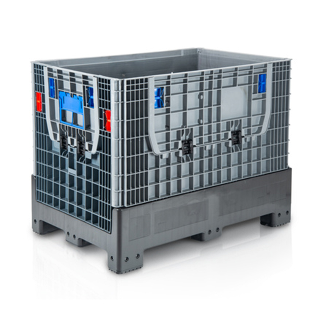 Folding Plastic Box 120x80x95 - 4 legs - 2 x deposit window