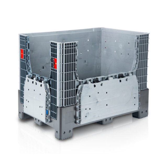 Folding Plastic Box 120x100x97.5 - 4 legs - 2 x deposit window