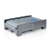 Folding Plastic Box 120x100x97.5 - 4 legs - 2 x deposit window