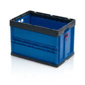 Folding  Plastic Crate 60 x 40 x 42 cm With or Without Lid