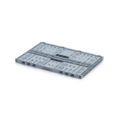 Folding Plastic Crate Perforated 60 x 40 x 22 cm Gray