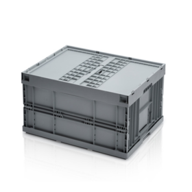 Folding Plastic Storage Box 80 x 60 x 45 cm With or Without Lid