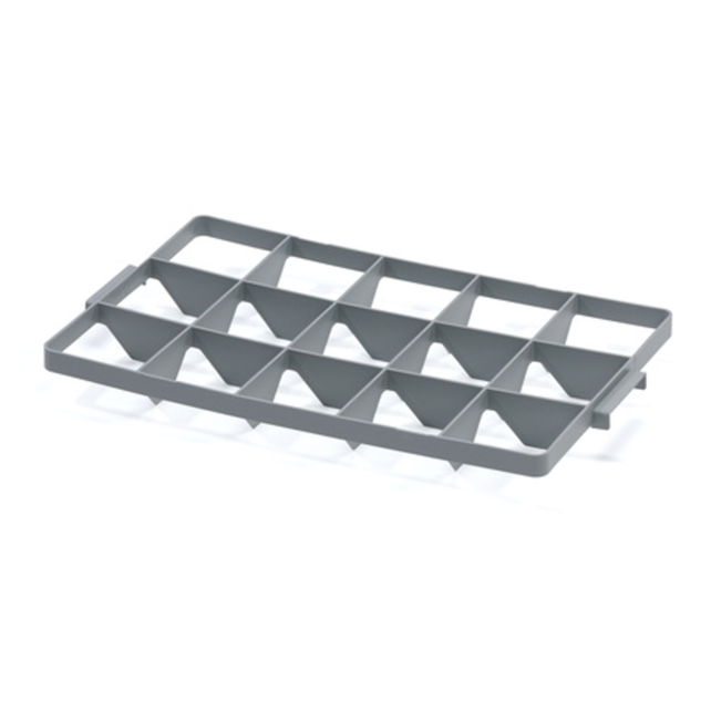 Folding Plastic Crate Perforated 60 x 40 x 22 cm Gray