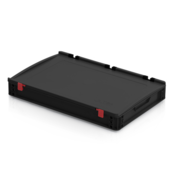ESD Box with lid 60x40 cm- Euro Crate ESD Box with lid 60x40 cm- Euro Crate