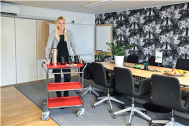 Service Trolley -With 3 Removable Trays-White