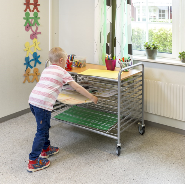 Paint Drying Rack Trolley 955 x 600 x 845 cm- 10 shelves