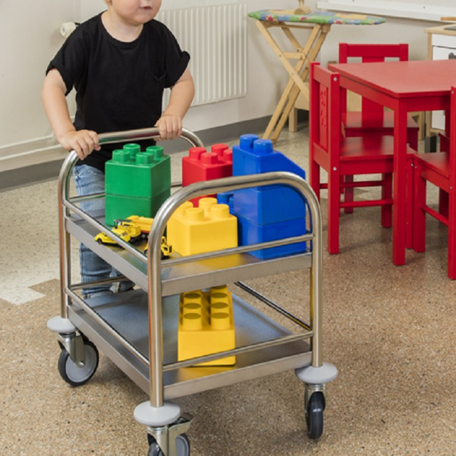 Smart Mini Cart with 2 Levels Stainless C2 For Preschool