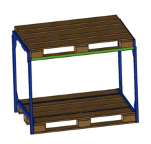 Racks For1200 mm x 800 mm  Wooden Pallets, Double Row