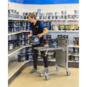 Shop Cart Trolley  With  Automatic Adjustable Shelf