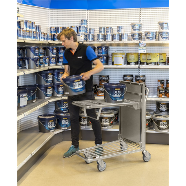 Shop Cart Trolley  With  Automatic Adjustable Shelf