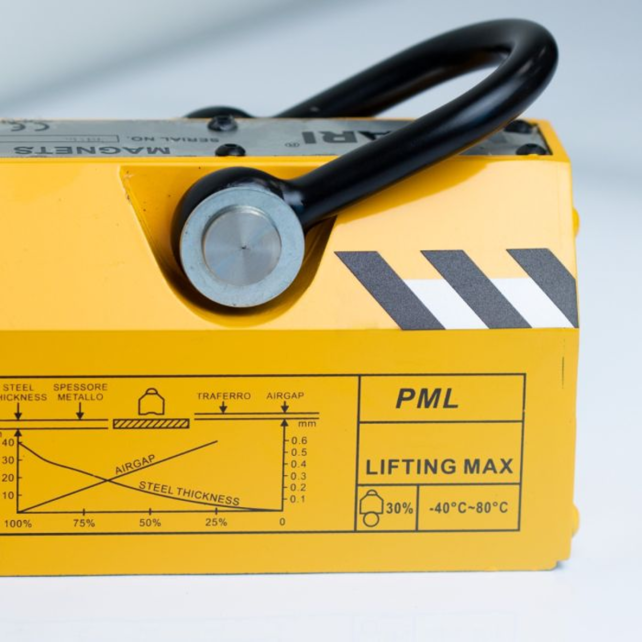 Permanent Lifting Magnet- 100 Kg to 6000 Kg- Titable Lifting eye
