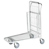 Shopping Cart  Warehouse Trolley With Folding Top Shelf