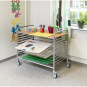 Paint Drying Rack Trolley 95 x60 x112 cm- 15 Shelves