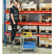 Shopping Cart Warehouse Trolley With  Adjustable Shelf