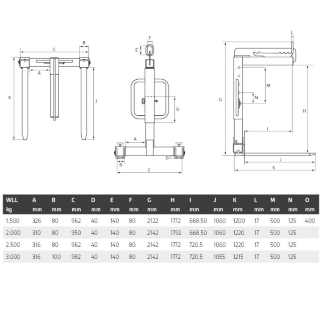 Extendable Height Pallet Hook for a Truck-Mounted Crane