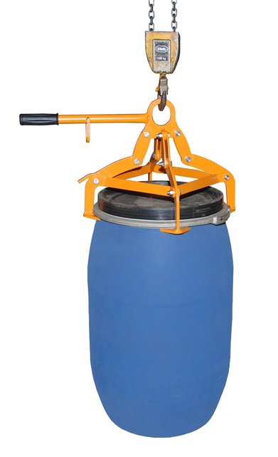 Vertical Barrel Lifter with Crane, 4-point Clamp for Plastic and Steel Drums