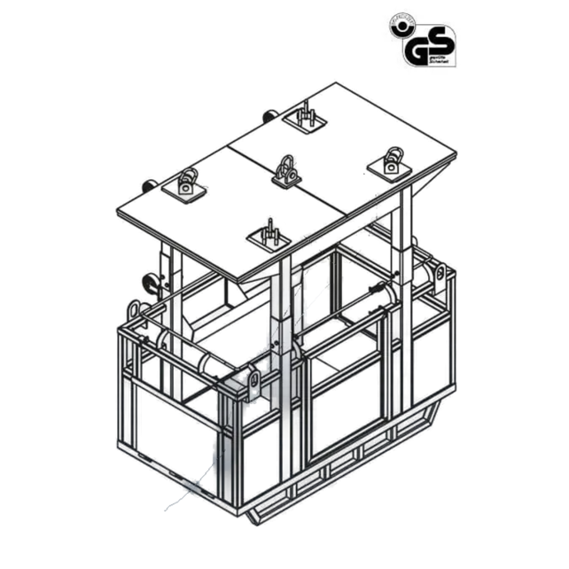 Access Safety Working Platform with 4 Crane Eyes for 4 Persons