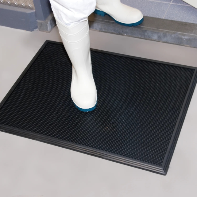 Hygiene & Safety Matting, Black, Disinfecting foot