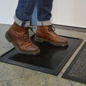 Hygiene & Safety Matting, Black, Disinfecting foot
