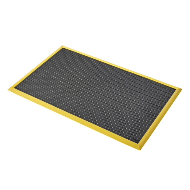 Diamond Flex Anti-Fatigue Workstation Mat  Black/Yellow