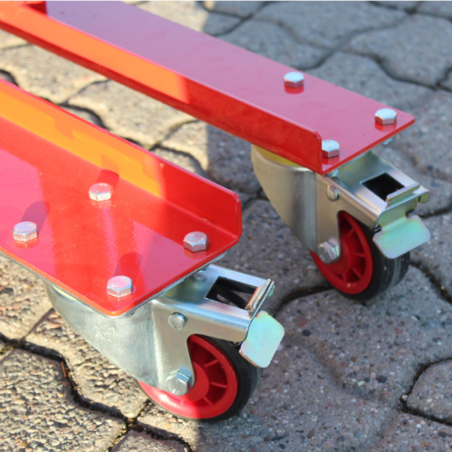 Expanding barrier mobile 2x 2000mm yellow/black