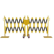 Expanding barrier mobile 2x 2000mm yellow/black