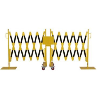 Expanding barrier 4 meters mobile 2x 2000mm yellow/black