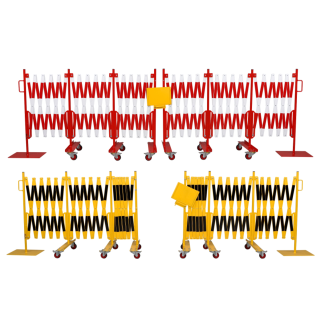 Expandable barrier mobile 2x 2000mm red/white Expandable barrier mobile 2x 2000mm red/white